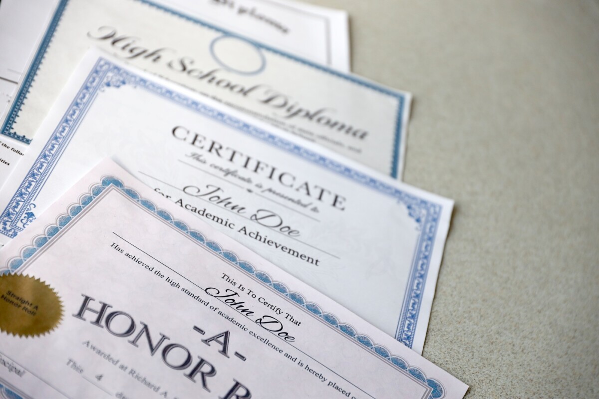 A honor roll recognition, certificate of achievement and high school diploma teacher certification arizona
